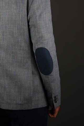 Regular Fit Blazer with Elbow Patches - Javier Blanco