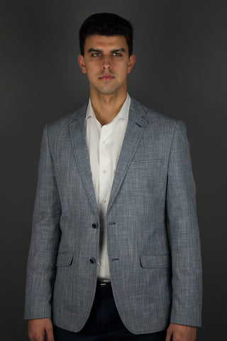 Regular Fit Blazer with Elbow Patches - Javier Blanco