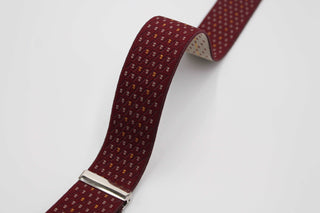 Essential Burgundy Braces with Leather Details - Javier Blanco