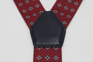 Exclusive Arabesque Red Braces with Leather Details - Javier Blanco