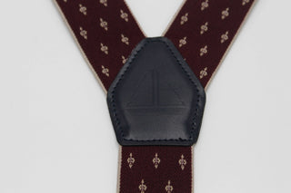Exclusive Torch Design Burgundy Braces with Leather Details - Javier Blanco