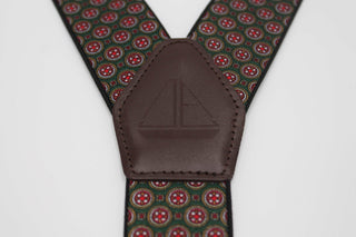 Exclusive Medallion Green Braces with Leather Details - Javier Blanco
