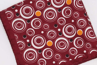 Red Twist Pattern Silk Pocket Square - Javier Blanco