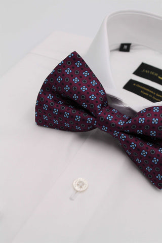 Purple Arabesque Silk Bow Tie - Javier Blanco