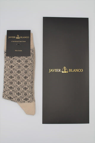 Smart Fantasy Cream Cotton Socks - Javier Blanco