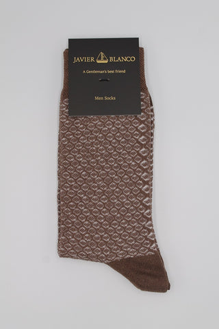 Smart Fantasy Brown Cotton Socks - Javier Blanco