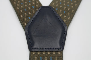 Essential Khaki Braces with Leather Details - Javier Blanco