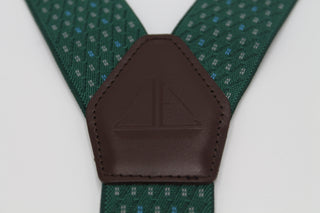 Essential Green Braces with Leather Details - Javier Blanco