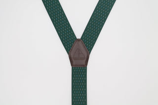 Essential Green Braces with Leather Details - Javier Blanco