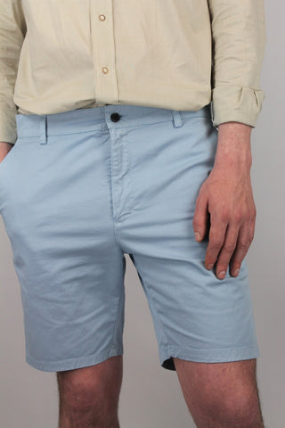 Slim Fit Sky Blue Shorts - Javier Blanco