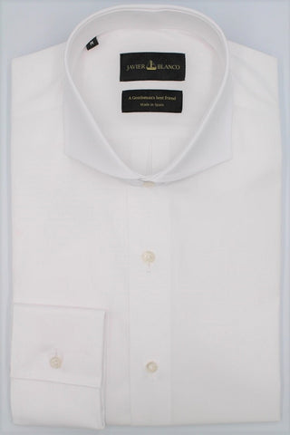 Regular Fit White Shirt for Cufflinks - Javier Blanco