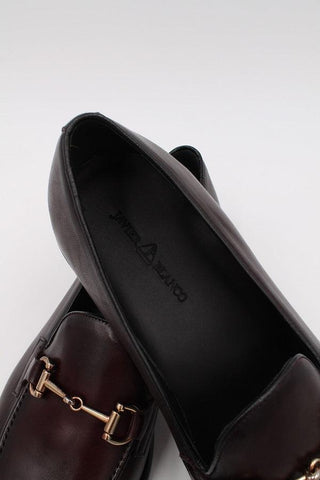 Burgundy Calf Leather Loafers With Finishing - Javier Blanco