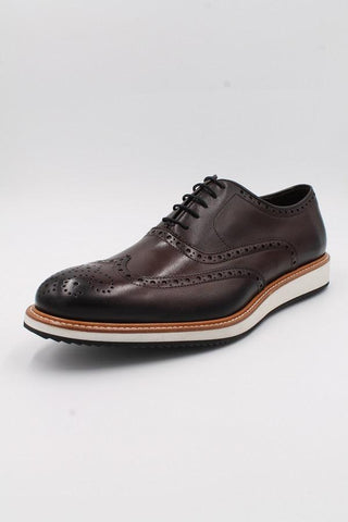 Dark Brown Calf Leather Hybrid Trainers With Finishing - Javier Blanco