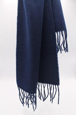 100% Wool Navy Scarf - Javier Blanco