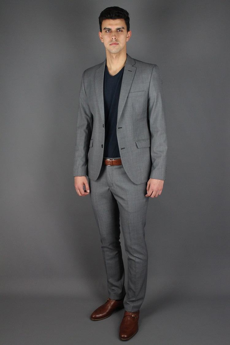 Classic grey men's suit trousers – Regular fit – Varteks d.d.