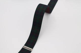 Classic Green Tartan Braces with Leather Details - Javier Blanco