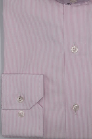 Slim Fit Pink Striped Cotton Shirt - Javier Blanco